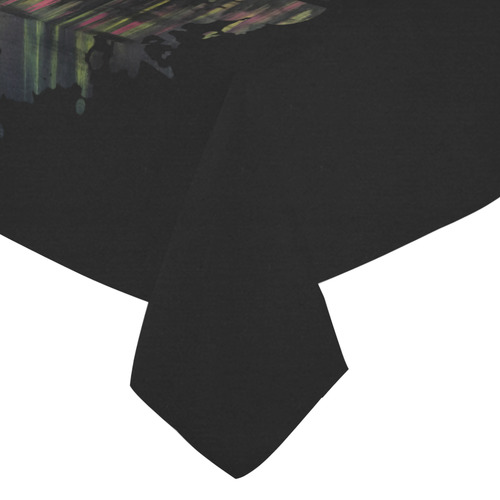 City Lights Cotton Linen Tablecloth 52"x 70"