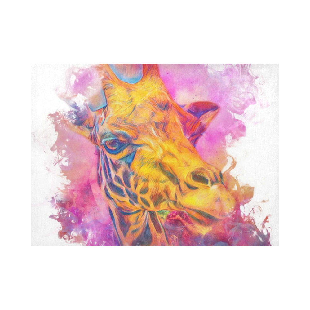 Painterly Animal - Giraffe 1 by JamColors Placemat 14’’ x 19’’ (Set of 4)