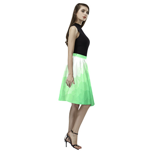 Olive Melete Pleated Midi Skirt (Model D15)