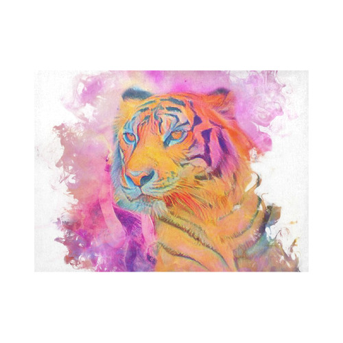 Painterly Animal - Tiger by JamColors Placemat 14’’ x 19’’ (Set of 6)
