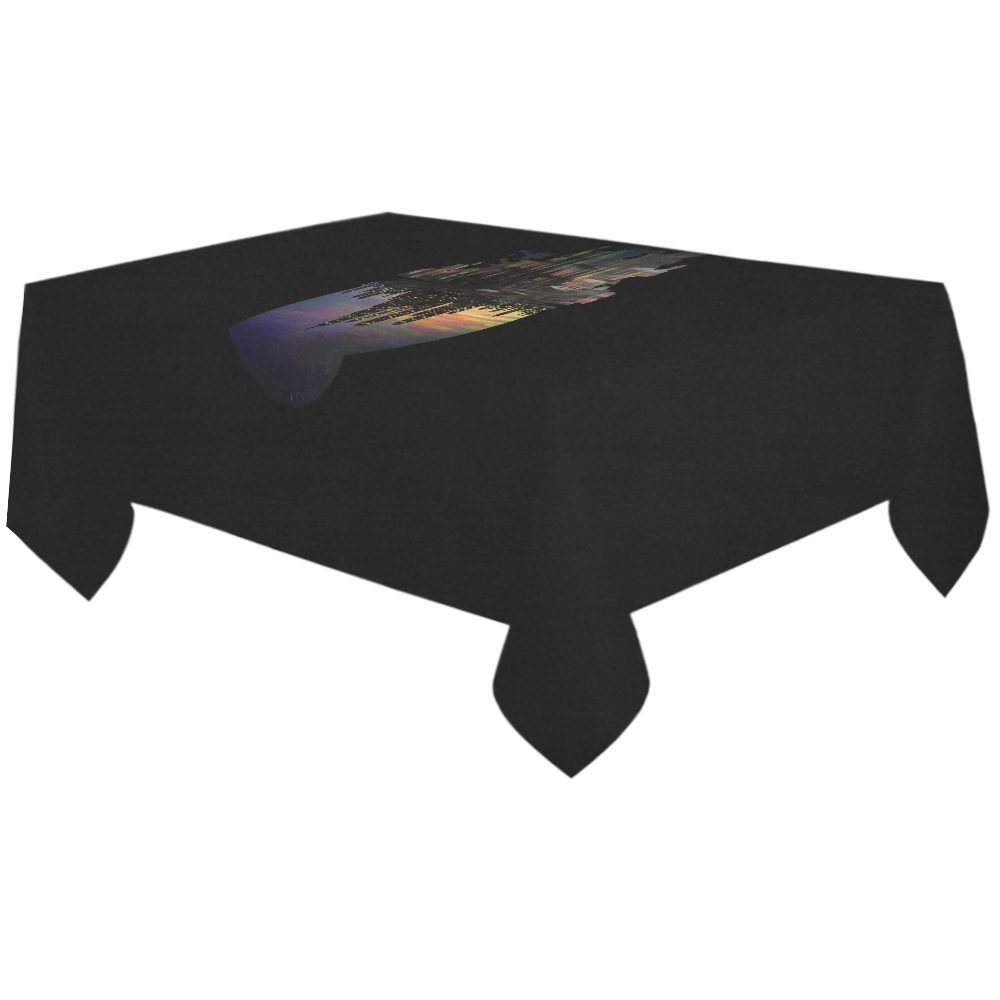 City Lights Cotton Linen Tablecloth 60"x120"