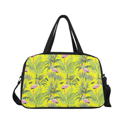 Paradise Plants and Flamingos Pattern Fitness Handbag (Model 1671)