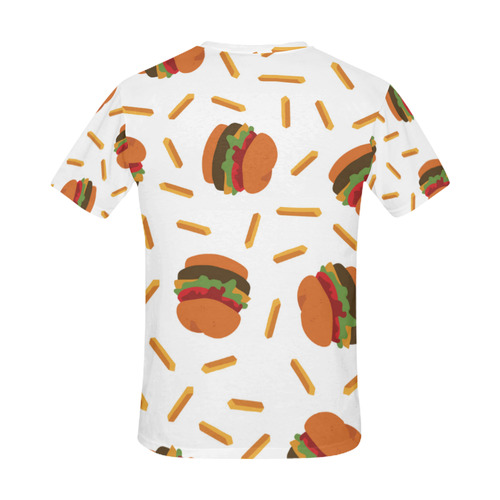 Burgers and Fries Men's Shirt All Over Print T-Shirt for Men (USA Size) (Model T40)