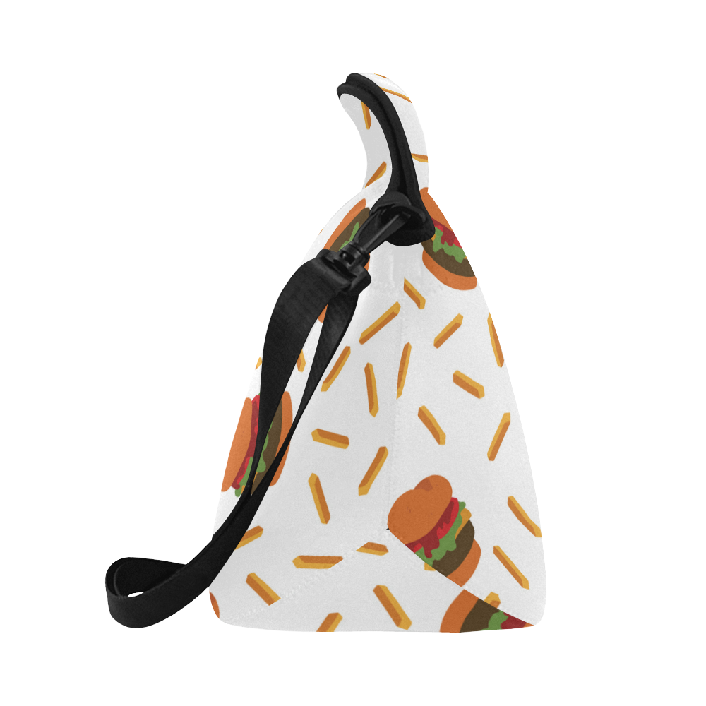 Burgers and Fries Neoprene Lunch Bag/Large (Model 1669)