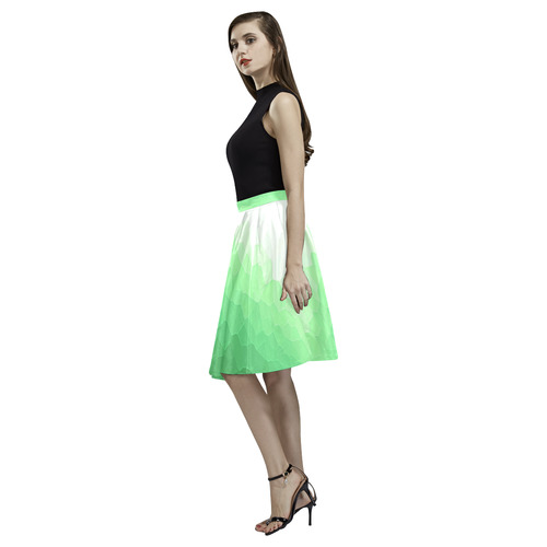 Olive Melete Pleated Midi Skirt (Model D15)