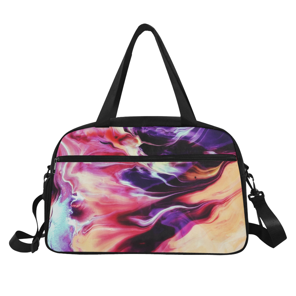 Abstract Watercolor Painting Crazy Fire Fitness Handbag (Model 1671)