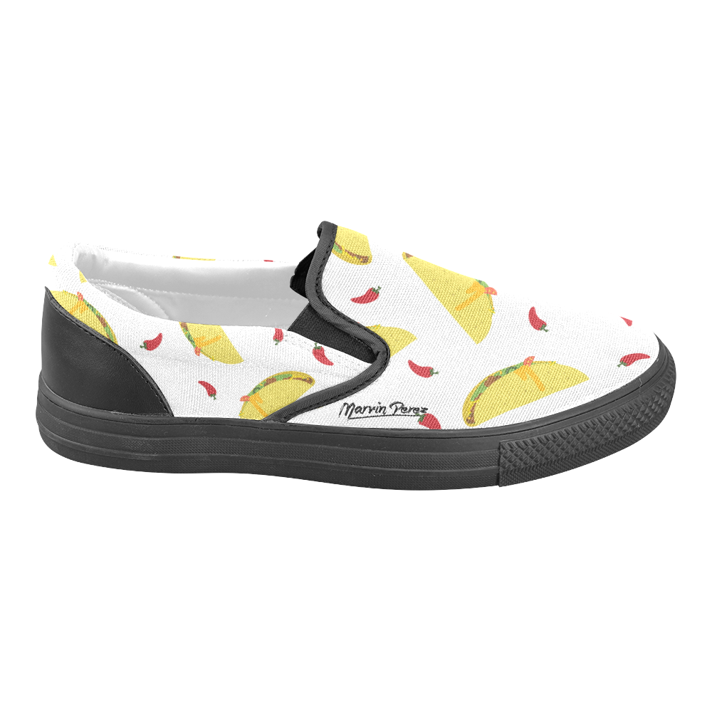 Tacos Women's Unusual Slip-on Canvas Shoes (Model 019)