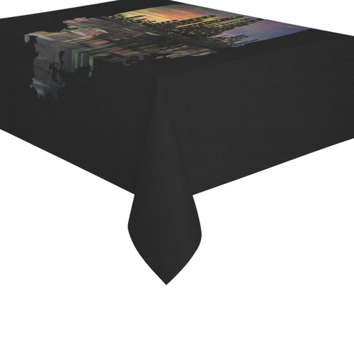 City Lights Cotton Linen Tablecloth 60"x 84"