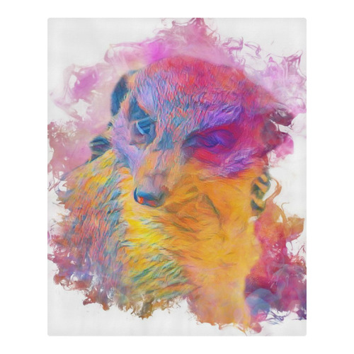 Painterly Animal - Meerkat by JamColors 3-Piece Bedding Set