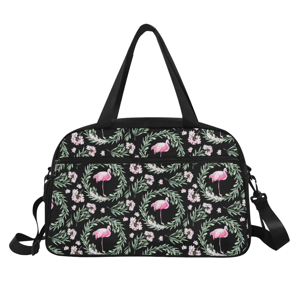 Tropical Flamingo Pattern III Fitness Handbag (Model 1671)