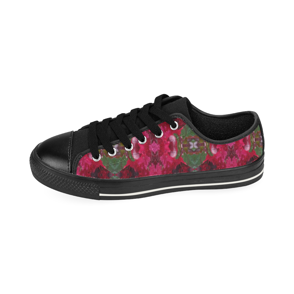 Christmas Wrapping Paper Designed Women's Canvas Shoes Canvas Women's Shoes/Large Size (Model 018)