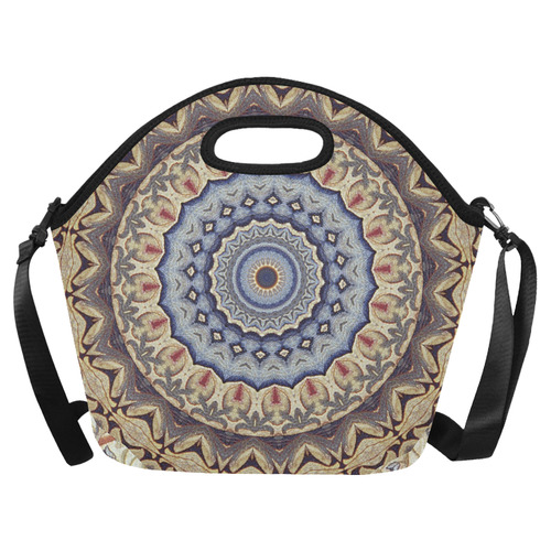 Soft and Warm Mandala Neoprene Lunch Bag/Large (Model 1669)