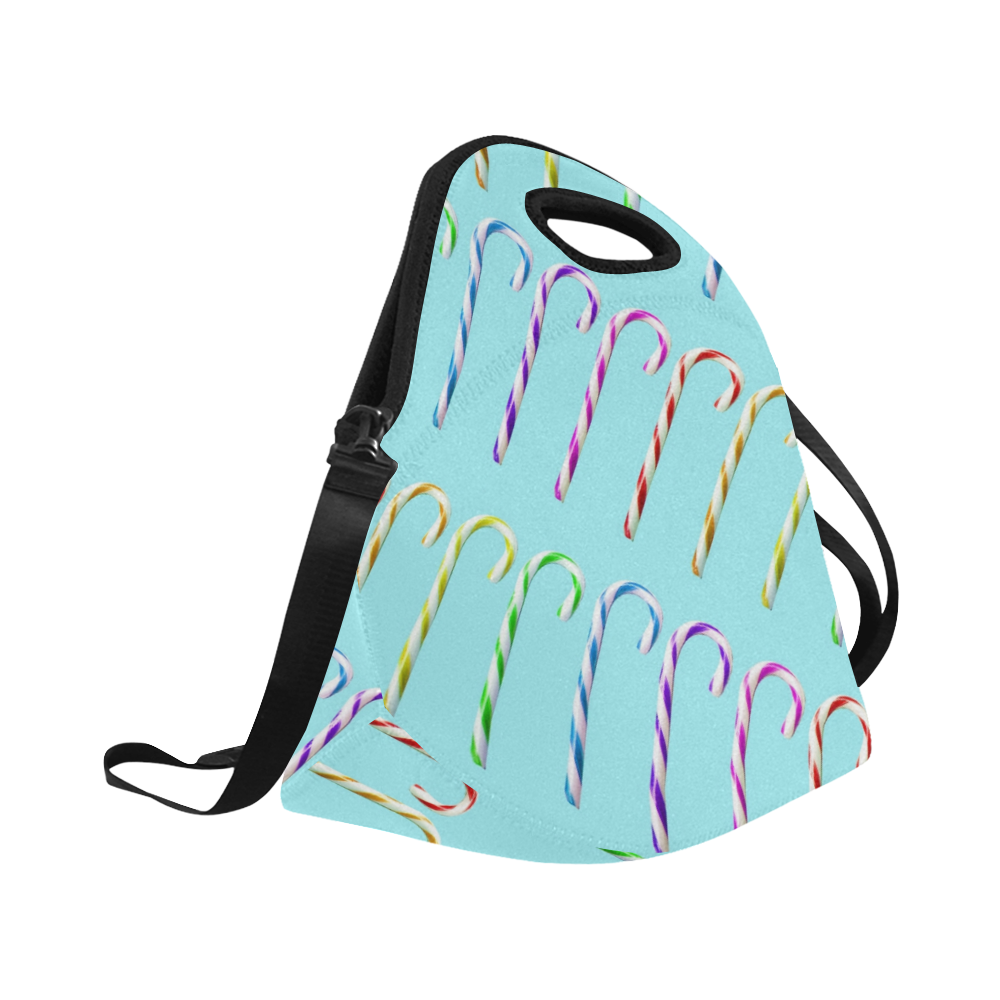 Candy Canes Neoprene Lunch Bag/Large (Model 1669)