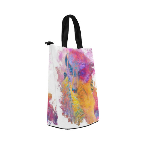 Painterly Animal - Meerkat by JamColors Nylon Lunch Tote Bag (Model 1670)