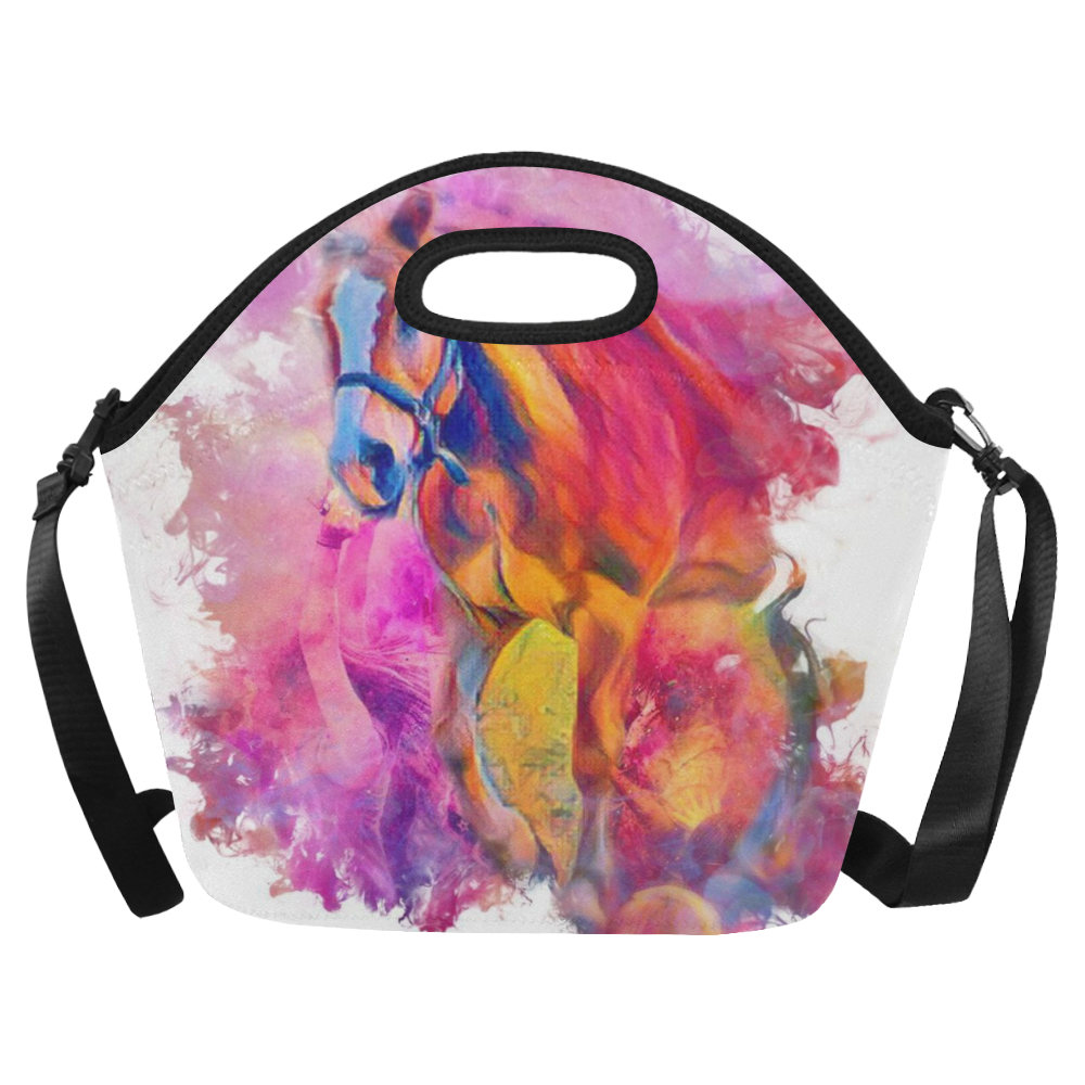 Painterly Animal - Horse by JamColors Neoprene Lunch Bag/Large (Model 1669)