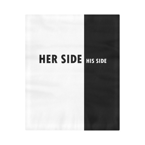 NOVELTY "HER'S AND HIS" Duvet Cover 86"x70" ( All-over-print)