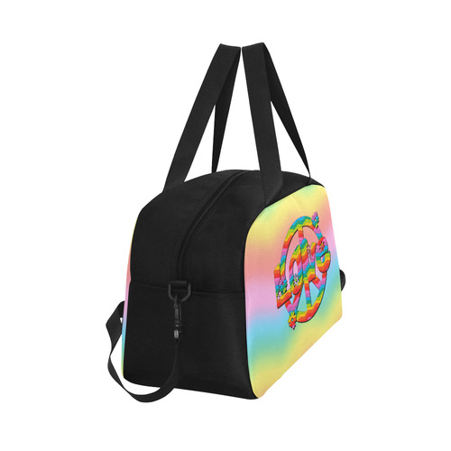 Colorful Love and Peace Background Fitness Handbag (Model 1671)