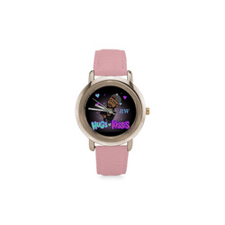 RayEmoji Watch Women's Rose Gold Leather Strap Watch(Model 201)