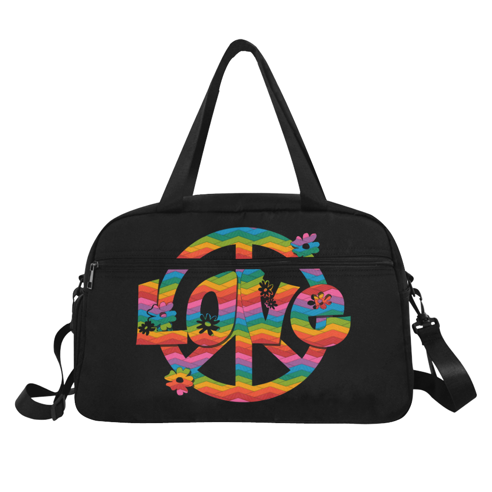 Colorful Love and Peace Fitness Handbag (Model 1671)