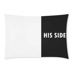 HIS SIDE NOVELTY PILLOW Custom Rectangle Pillow Case 20x30 (One Side)
