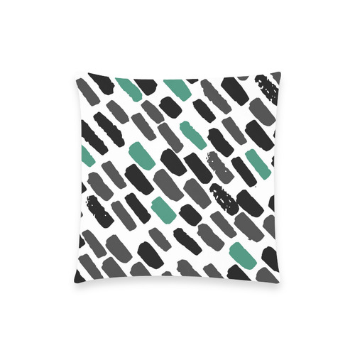 Oblique Dots Black green Custom  Pillow Case 18"x18" (one side) No Zipper