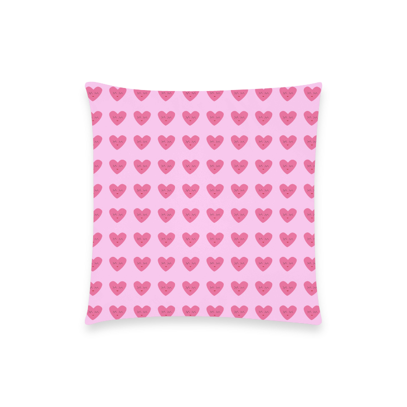 heart in love pink Custom  Pillow Case 18"x18" (one side) No Zipper