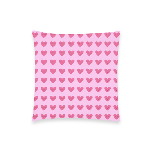 heart in love pink Custom  Pillow Case 18"x18" (one side) No Zipper