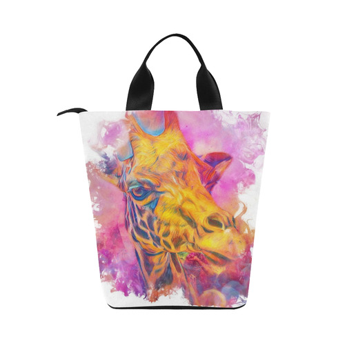 Painterly Animal - Giraffe 1 by JamColors Nylon Lunch Tote Bag (Model 1670)
