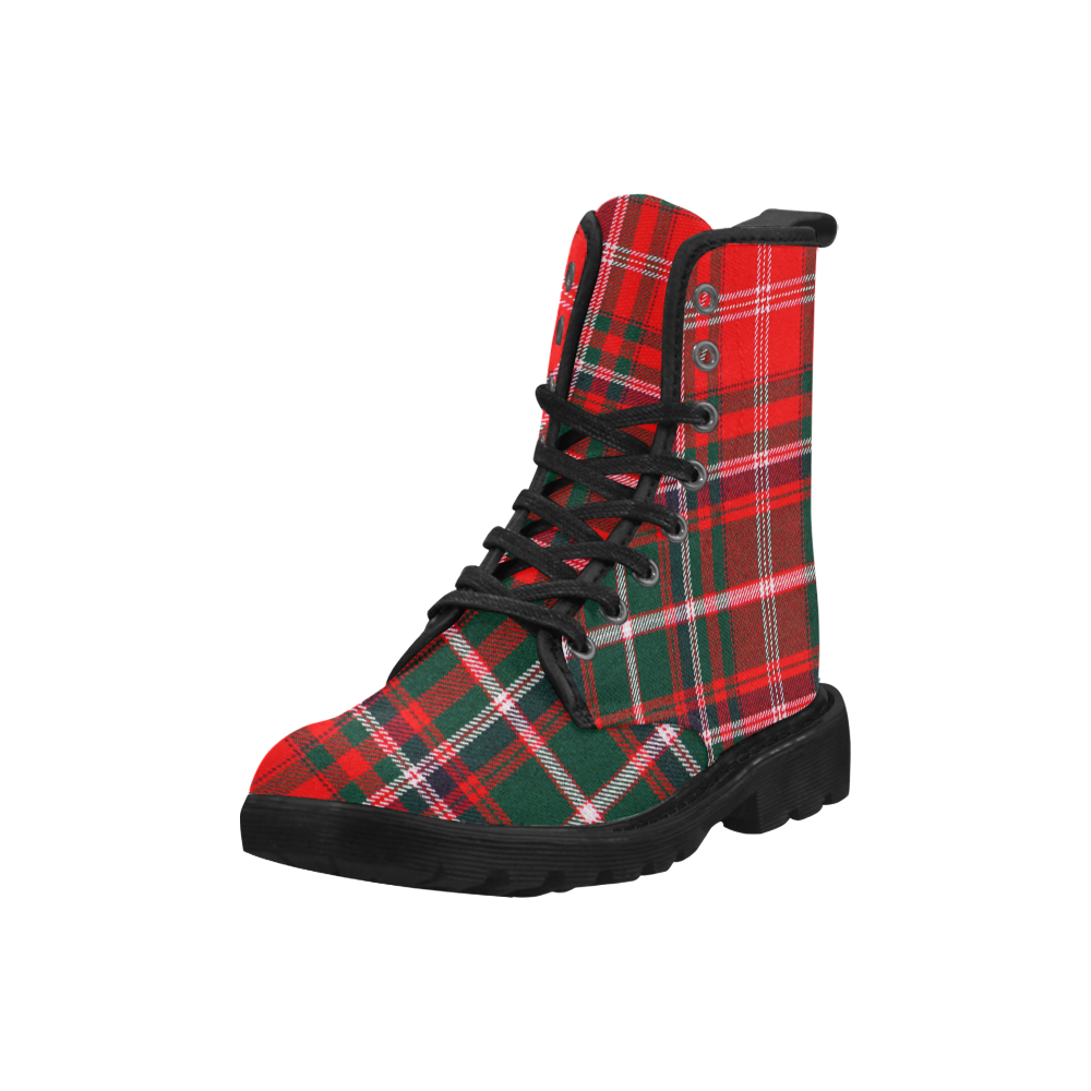 Macdougall Tartan Martin Boots for Women (Black) (Model 1203H)