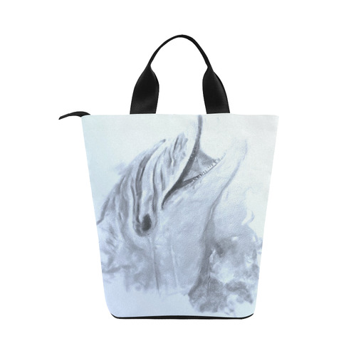 Animals and Art - Dolphin by JamColors Nylon Lunch Tote Bag (Model 1670)