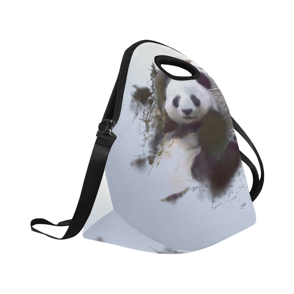 Animals and Art - Panda by JamColors Neoprene Lunch Bag/Large (Model 1669)