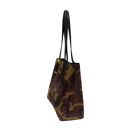 Camo Dark Brown Euramerican Tote Bag/Large (Model 1656)