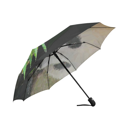 Giant Panda Eating Low Poly Triangle Art Auto-Foldable Umbrella (Model U04)