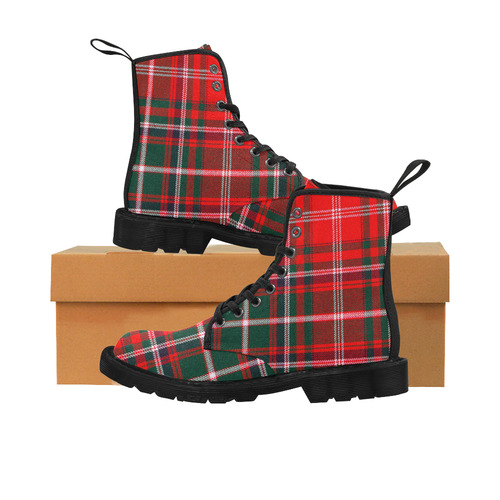 Macdougall Tartan Martin Boots for Women (Black) (Model 1203H)