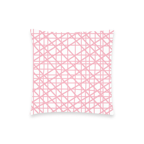 textures lines pink Custom  Pillow Case 18"x18" (one side) No Zipper