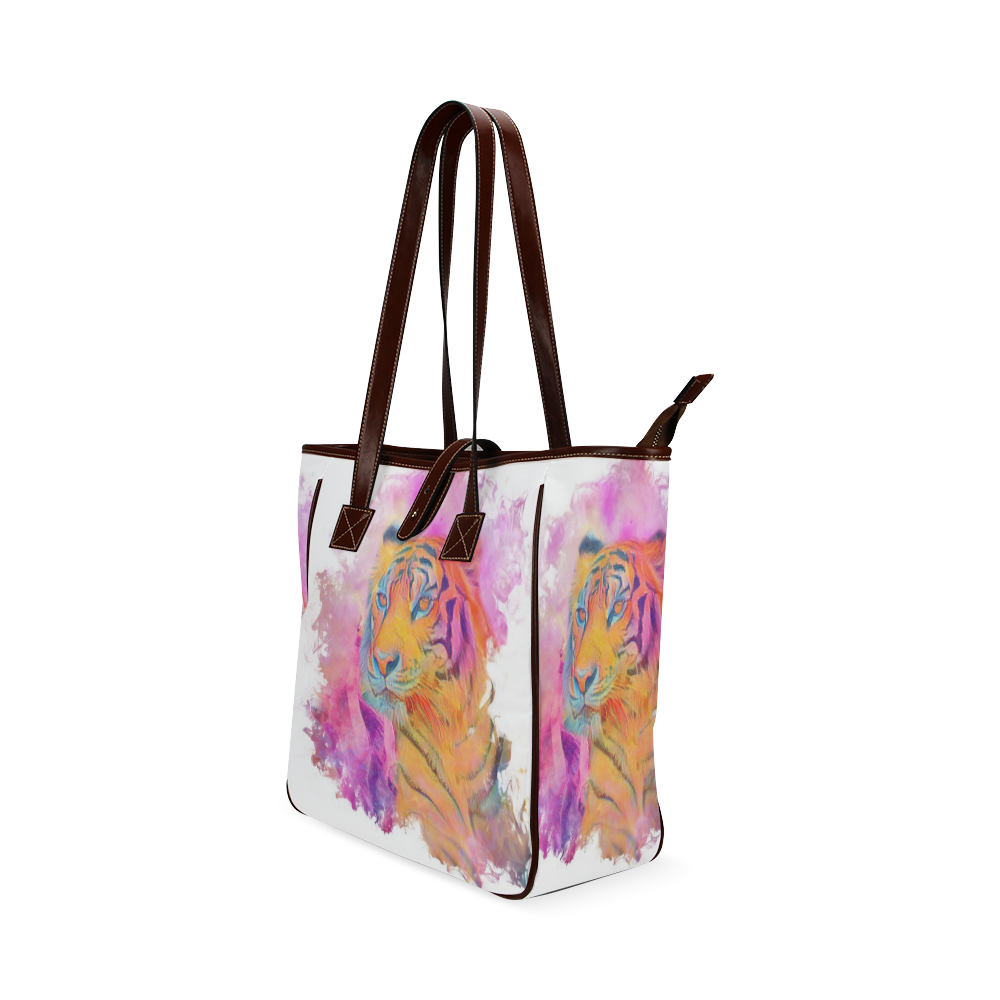 Painterly Animal - Tiger by JamColors Classic Tote Bag (Model 1644)
