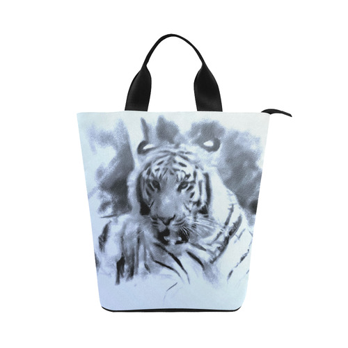 Animals and Art - Tiger by JamColors Nylon Lunch Tote Bag (Model 1670)