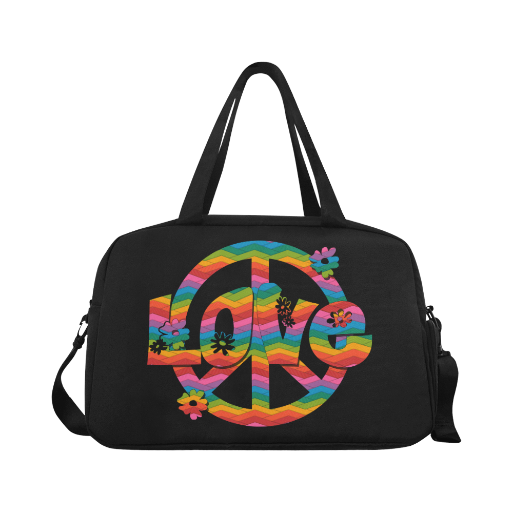 Colorful Love and Peace Fitness Handbag (Model 1671)