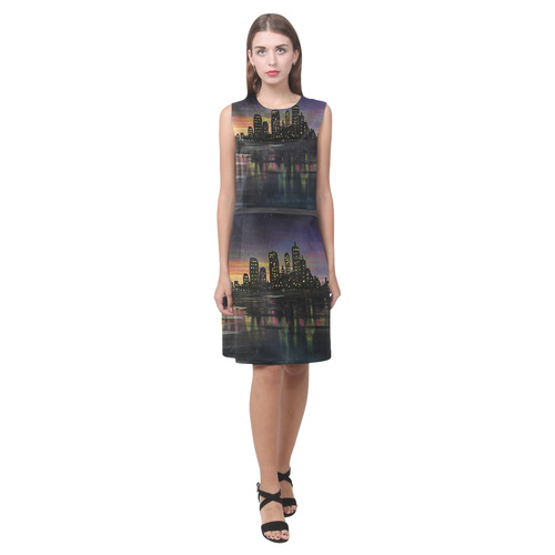 City Lights Eos Women's Sleeveless Dress (Model D01)