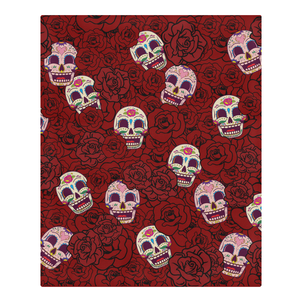 Rose Sugar Skull 3-Piece Bedding Set