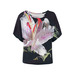 Butterfly and Roses on Geometric Women's Batwing-Sleeved Blouse T shirt
