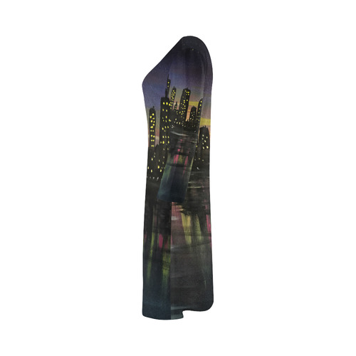 City Lights Bateau A-Line Skirt (D21)