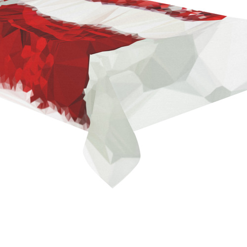 Christmas Gifts Snow Low Poly Geometric Triangles Cotton Linen Tablecloth 60"x120"
