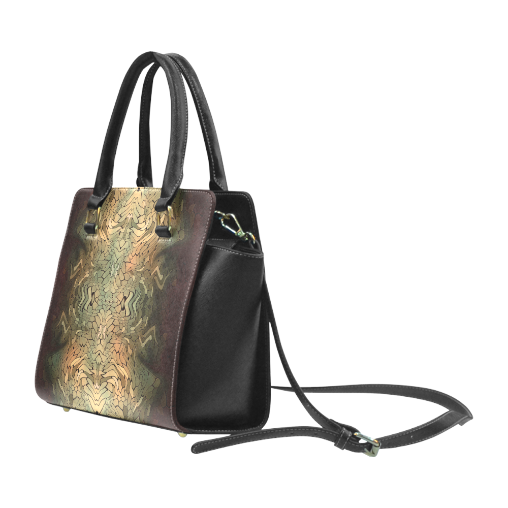 rainbow scales Rivet Shoulder Handbag (Model 1645)