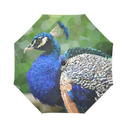 Peacock Low Poly Geometric Triangle Art Auto-Foldable Umbrella (Model U04)