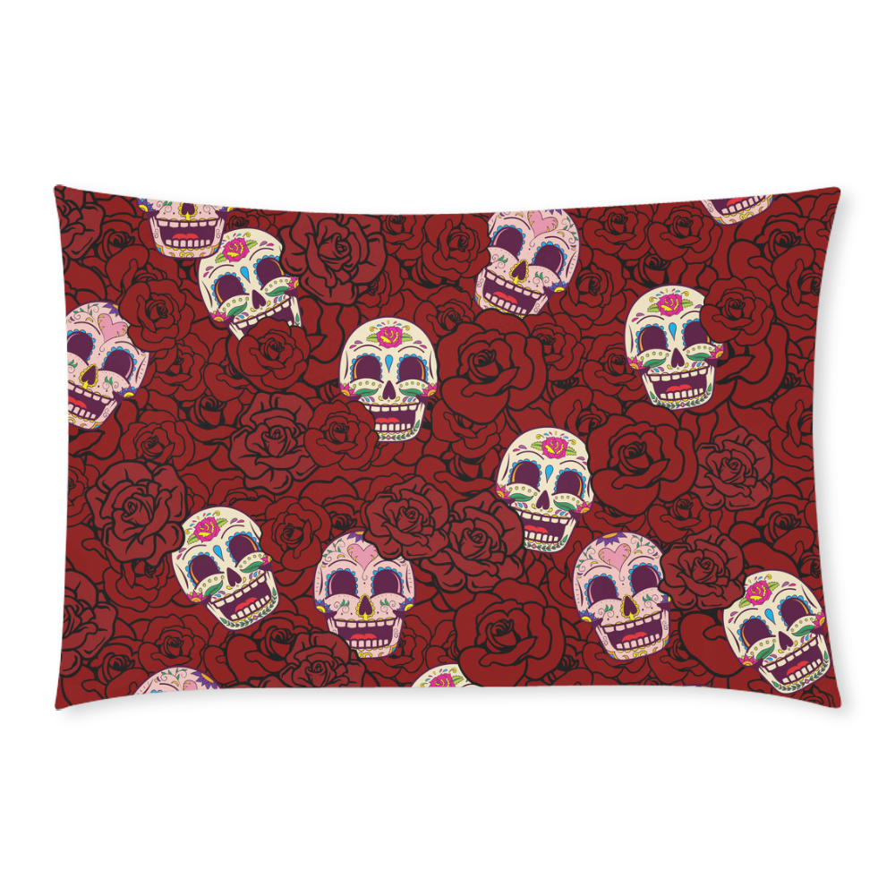 Rose Sugar Skull 3-Piece Bedding Set