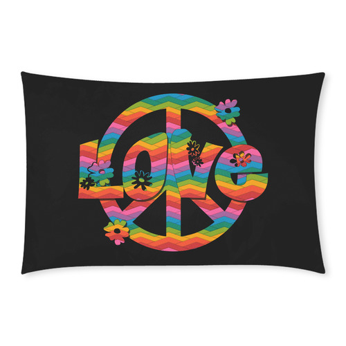 Colorful Love and Peace 3-Piece Bedding Set