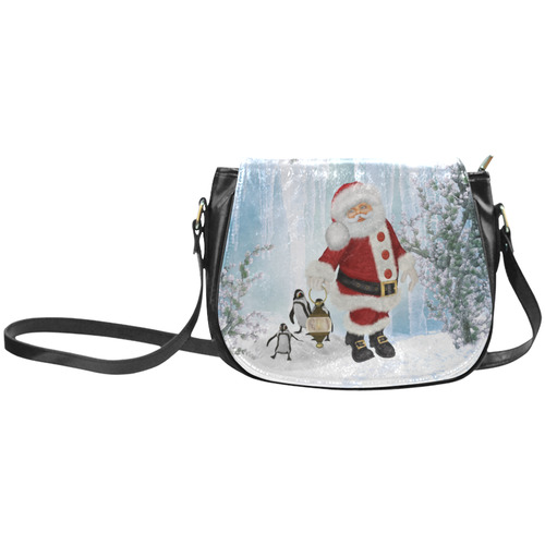 Santa Claus with penguin Classic Saddle Bag/Small (Model 1648)