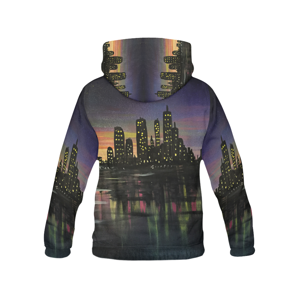 City Lights All Over Print Hoodie for Men (USA Size) (Model H13)
