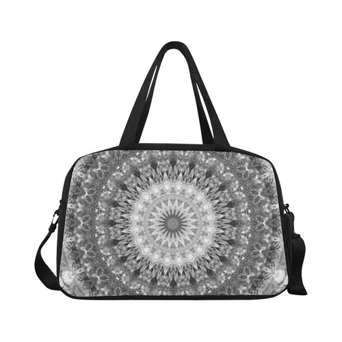 Black and White Harmony Mandala Fitness Handbag (Model 1671)